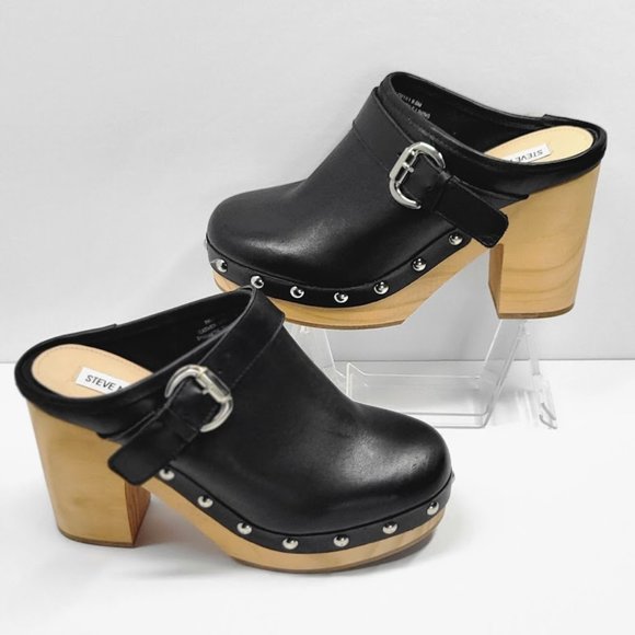 STEVE MADDEN hilde leather clogs shoes Sz 9.5 NEW - Picture 3 of 8